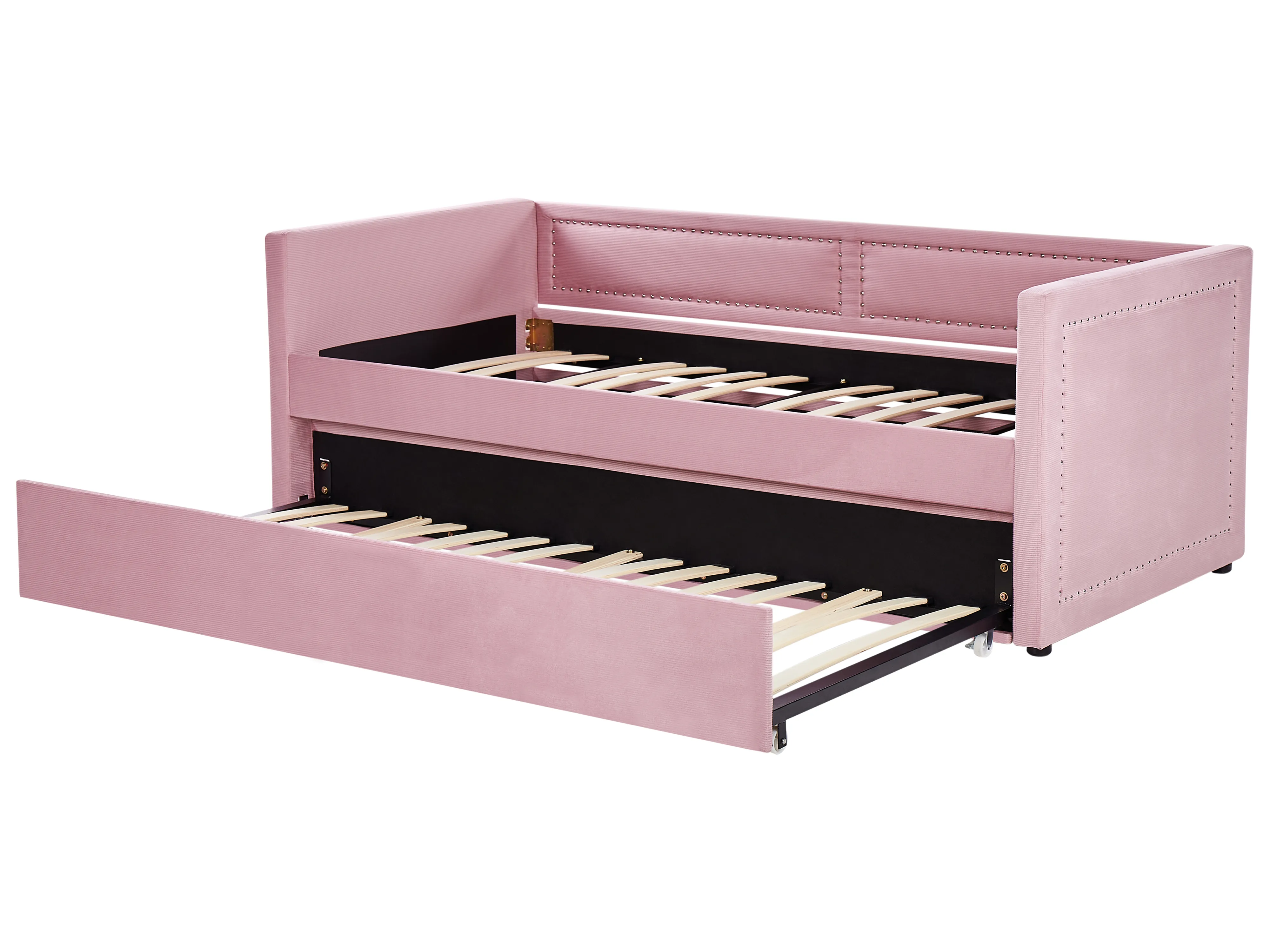 Onderschuifbed Corduroy MIMIZAN 90 x 200 cm Roze