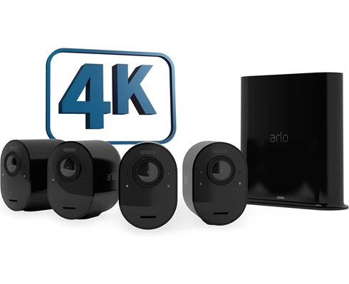 Arlo Ultra 2 spotlight camera - 4-pack Svart
