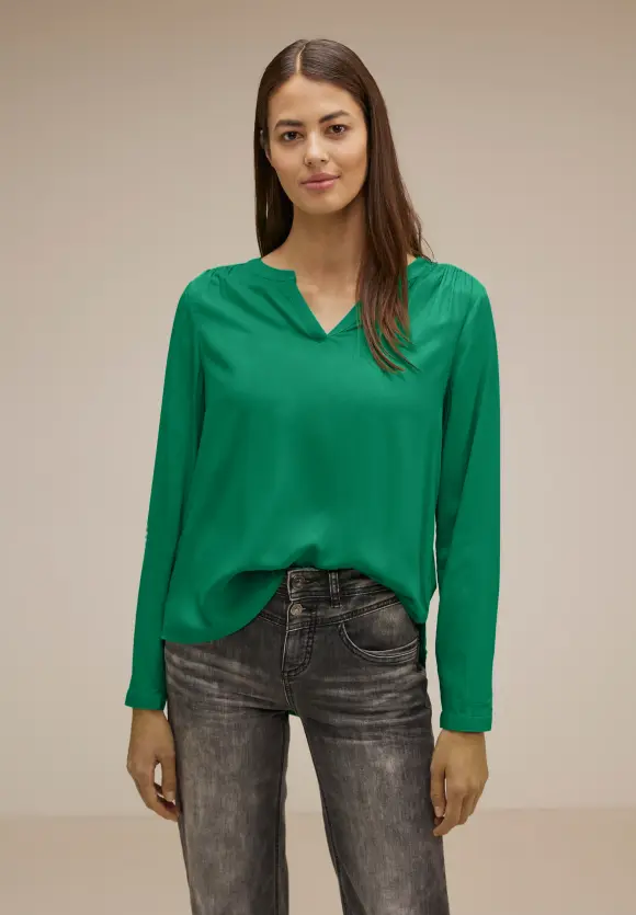 Viskosebluse - fresh spring green