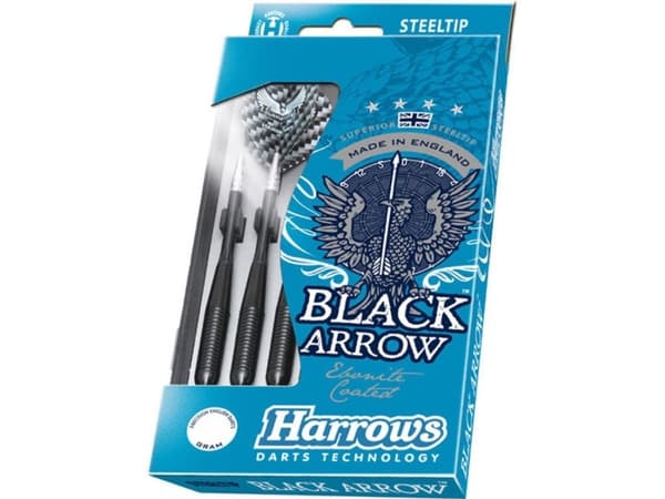 Harrows Rzutki Steeltip Black Arrows svart 20g (H0072-20)