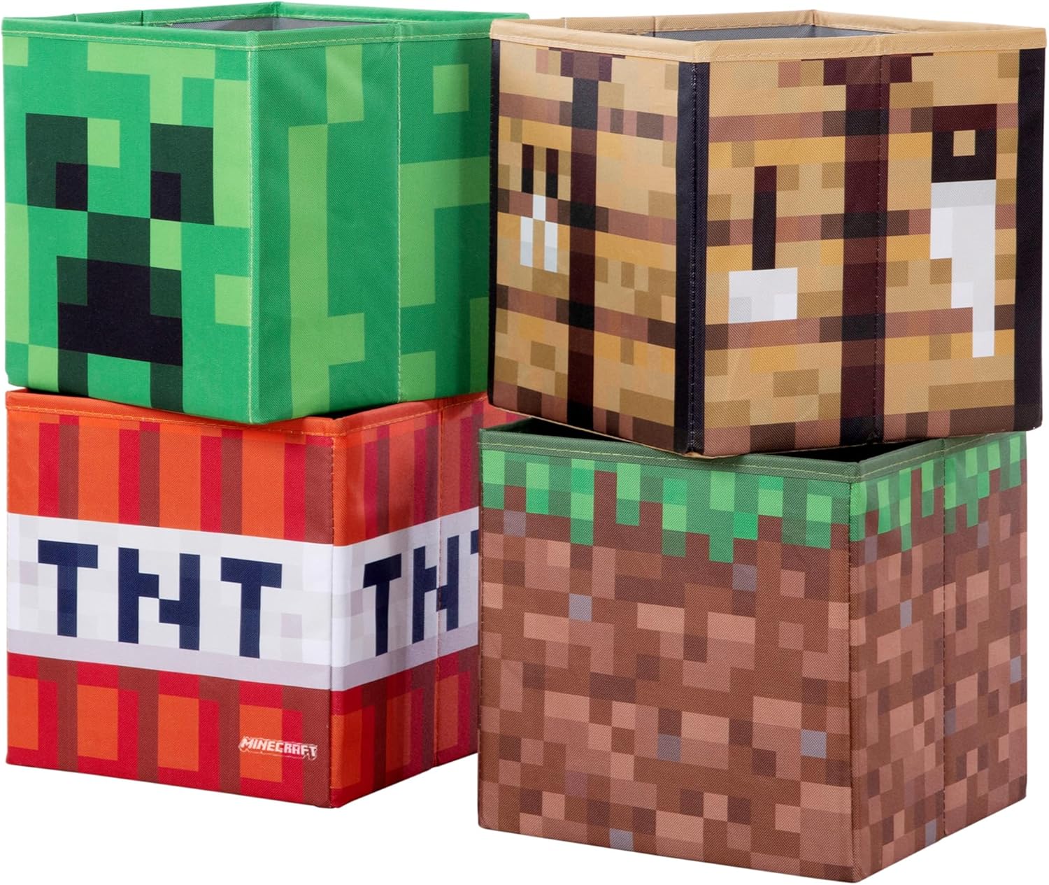MINECRAFT - Sitzbank, Leseregal mit Sitzkissen und Stauraum