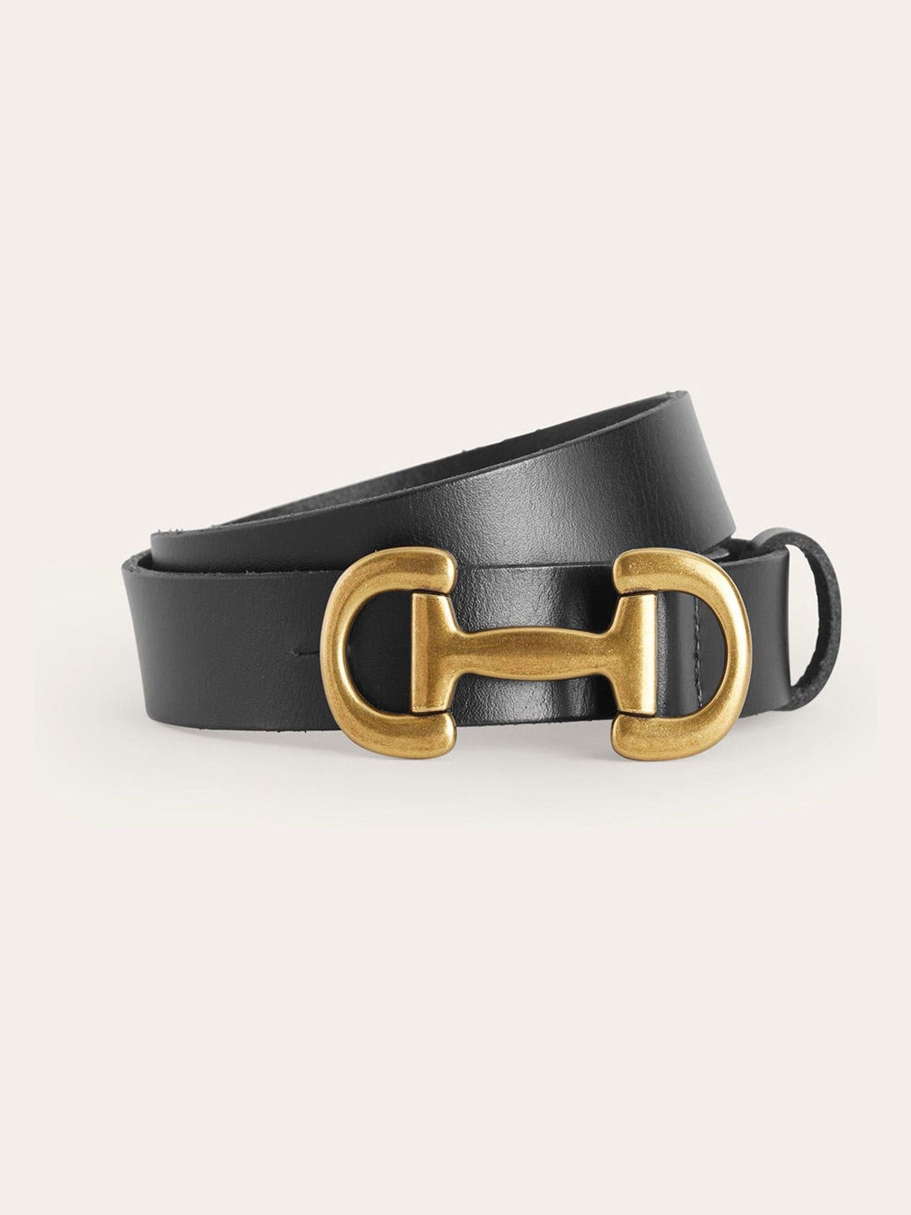 Zwart - Boden - Snaffle leren riem met rand
