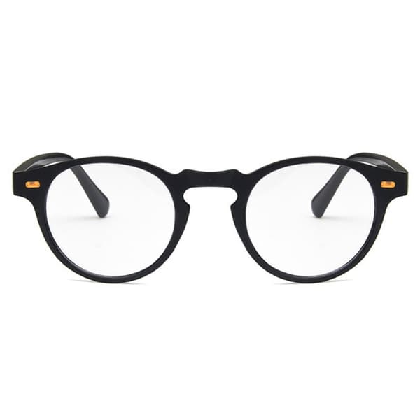 Svart runde glass klart glass uten styrke klart glass