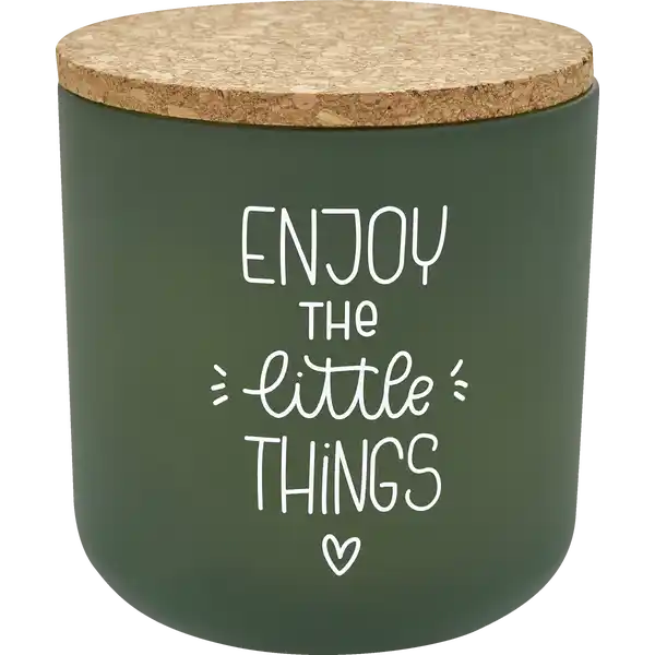 2-Docht Glas rosa / blau mit Spruch