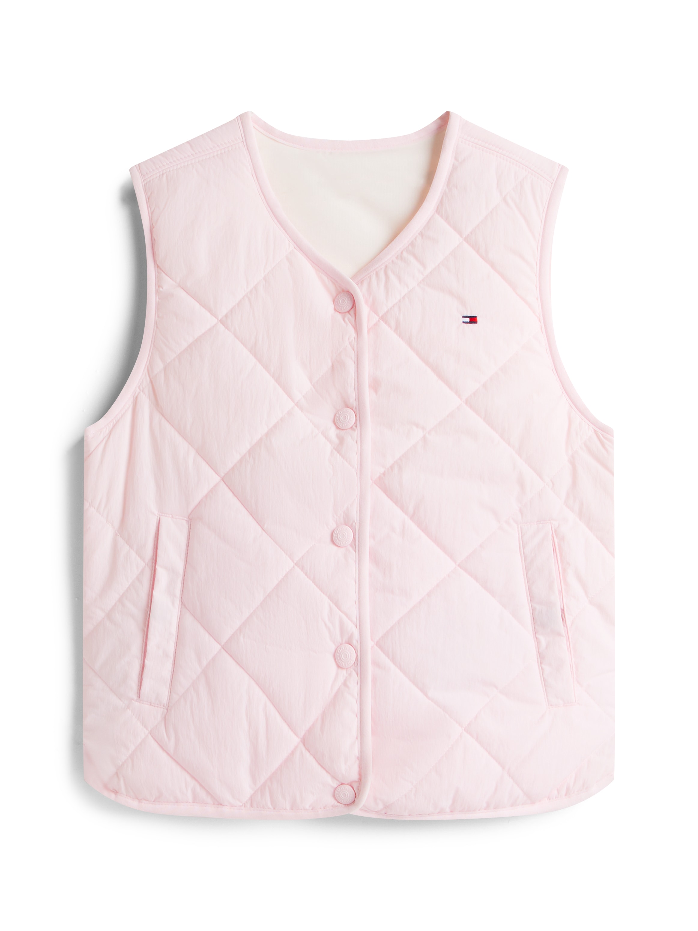 Tommy Hilfiger Wendeweste »REVERSIBLE QUILTED VEST« für Kinder bis 16 Jahre, mit grossen Druckknöpfen