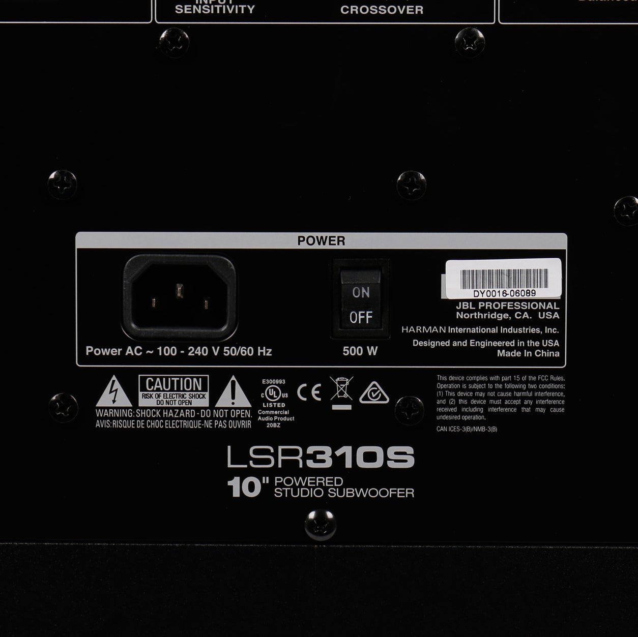 JBL LSR310S actieve studio subwoofer