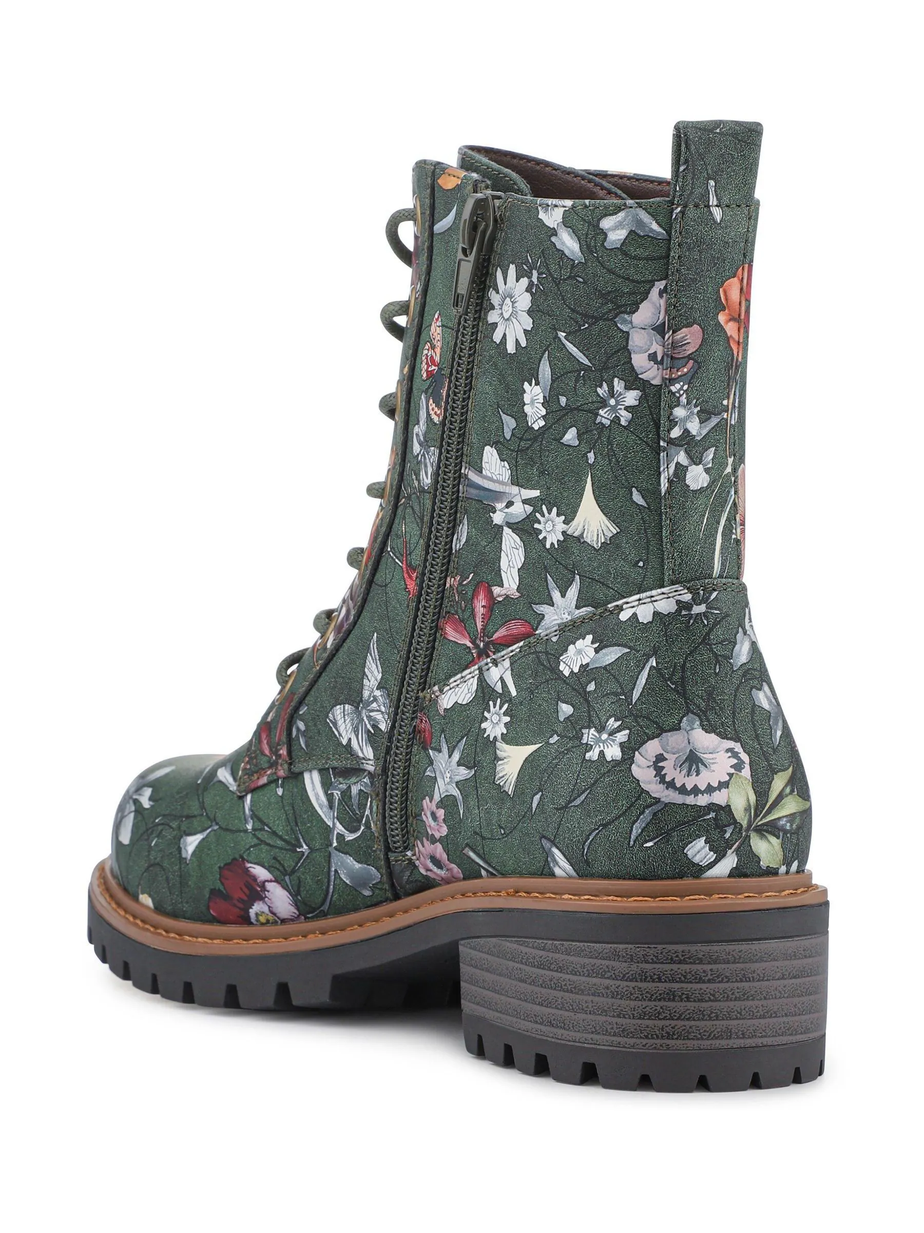 Groen - Pavers Wide Fit Lace-Up Ankle Boots