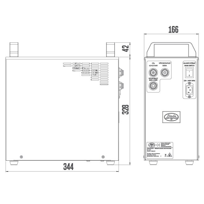 Wassersprudler, Wasserspender, Trinkwassersprudler - Externer Karbonator 40L