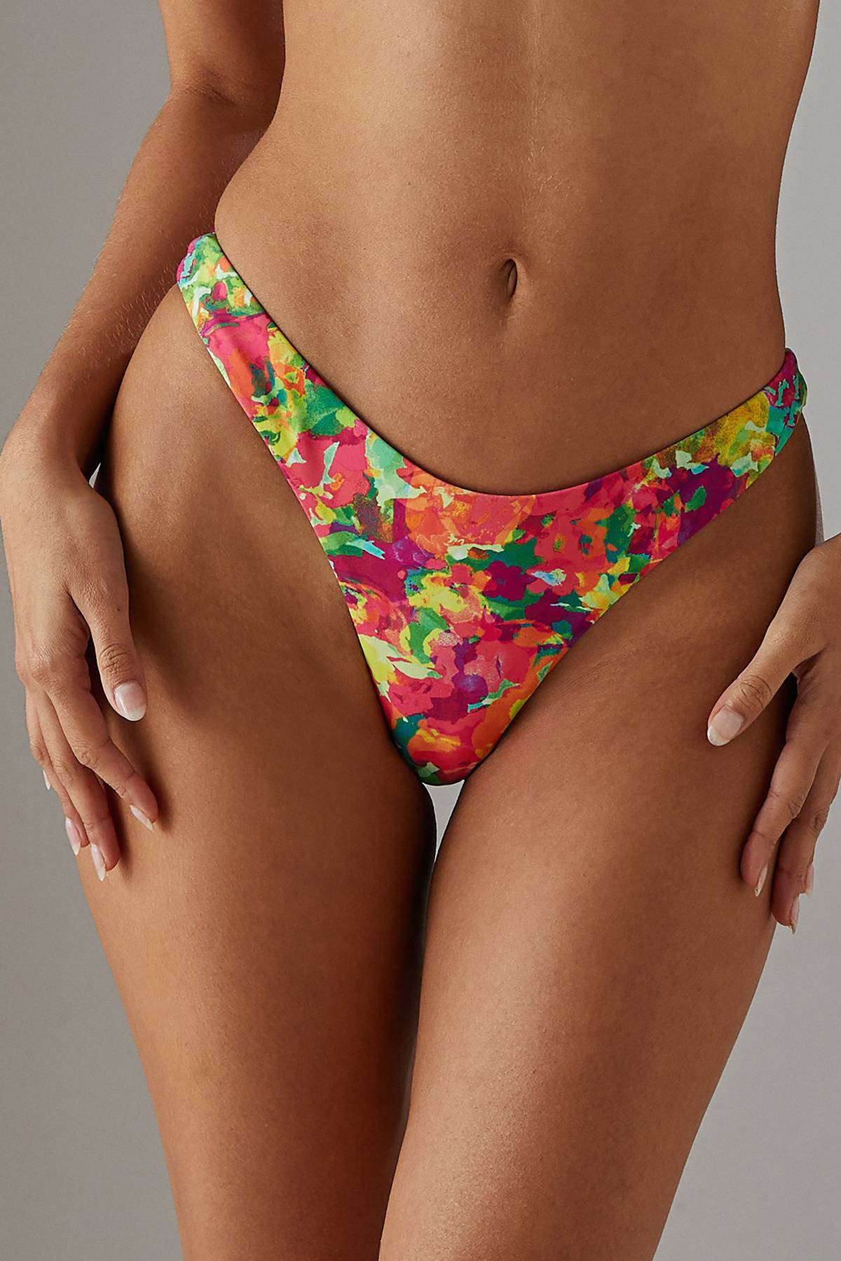 Warehouse Bas de Bikini Imprimé à Nœud Torsadé
