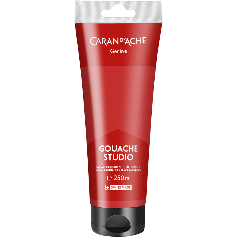 Caran d'Ache Deckfarbe Gouache Studio, 250 ml, scharlachrot, 1 Stück