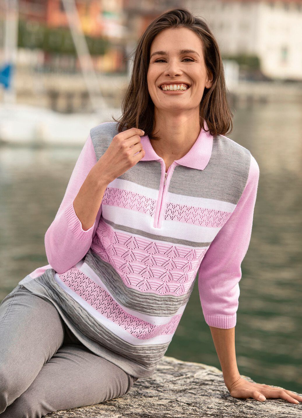 Pullover mit dezentem Glanz