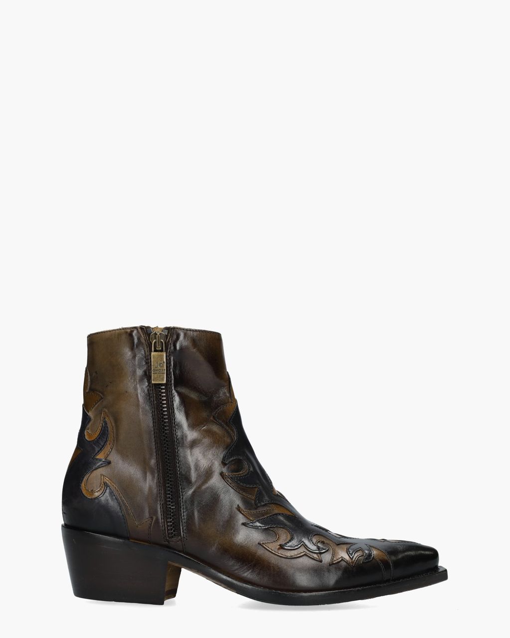 Jo Ghost 2882 Bruin/Zwart Dames Enkelboots