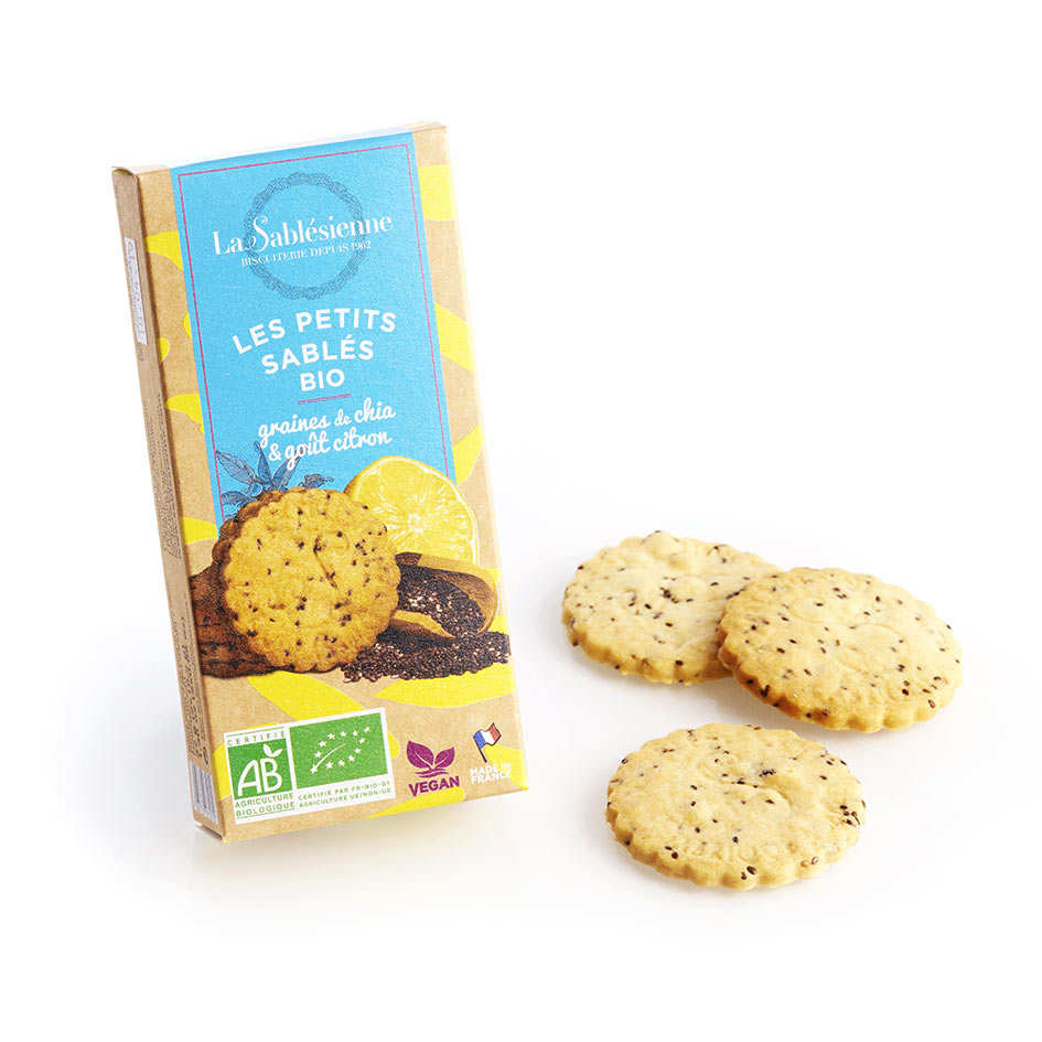 Sablés bio aux citron et aux graines de chia