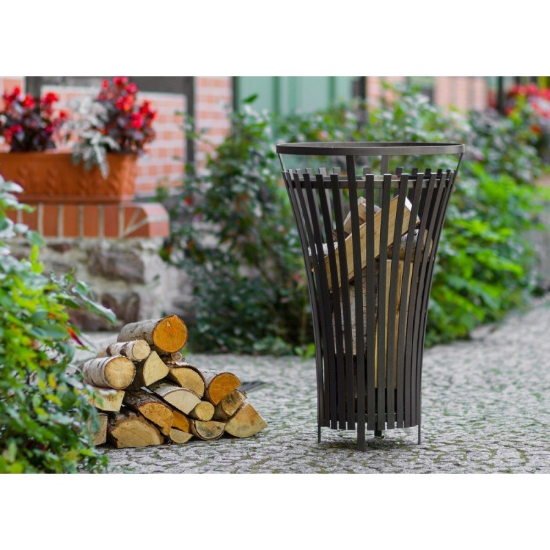 Chauffe terrasse, braséro en acier noir flame ø 40 cm