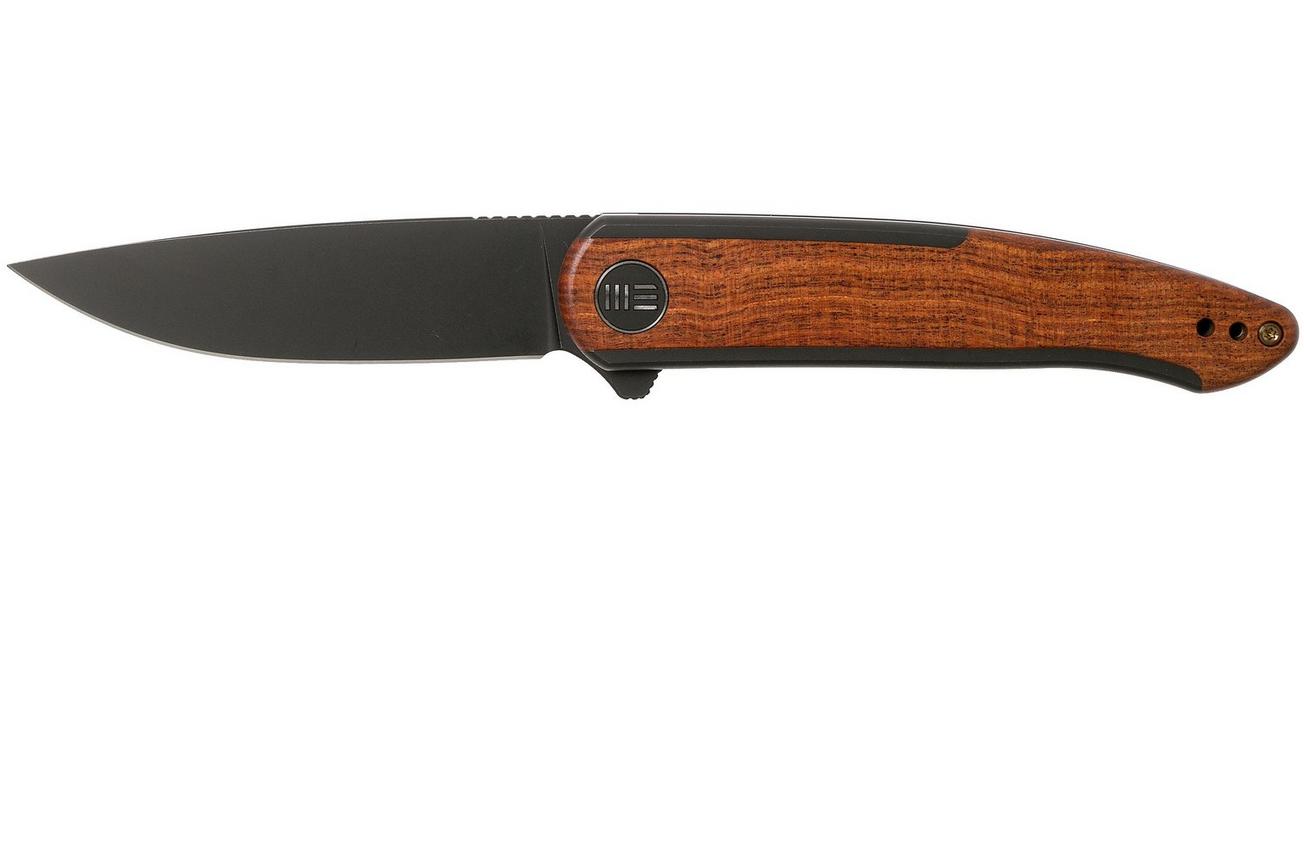 WE Knife Smooth Sentinel WE20043-3 Black Titanium Cuibourtia Wood zakmes