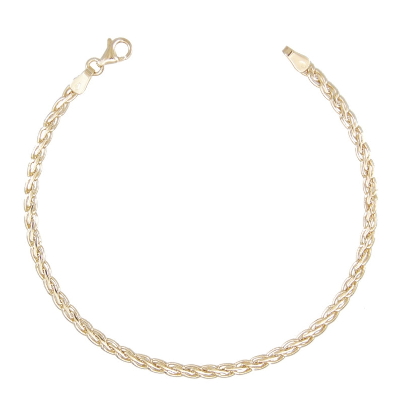 Bracelet Femme Or Jaune - Maille Palmier 