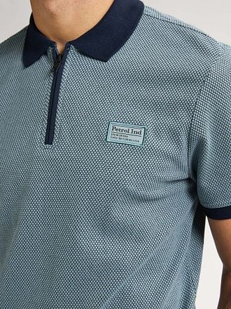 Petrol Half Zip Polo Keyline Ocean Blauw M-1050-POL907-5188 kopen