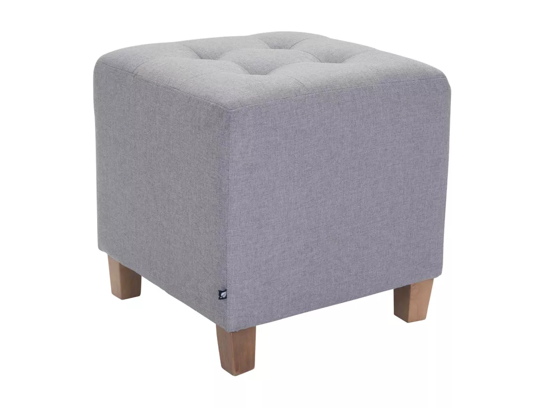 Tabouret - Tissu & Bois - Gris clair - Pharao