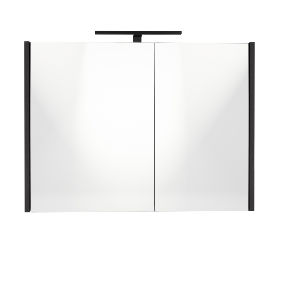 Best Design Happy spiegelkast met verlichting 80x60cm zwart mat