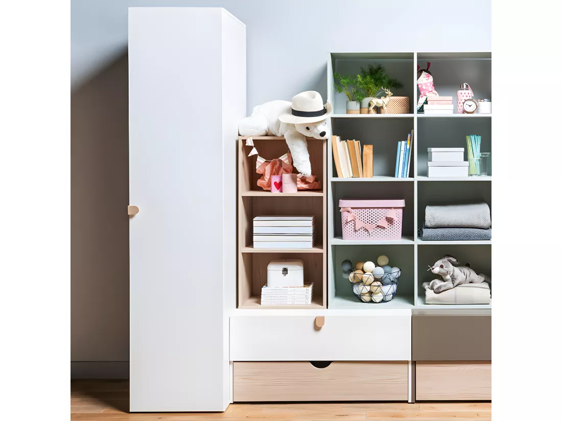 Armoire 1 porte Stige Blanc