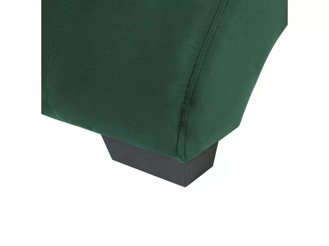Chaise longue en velours vert avec port USB et haut-parleur bluetooth SIMORRE