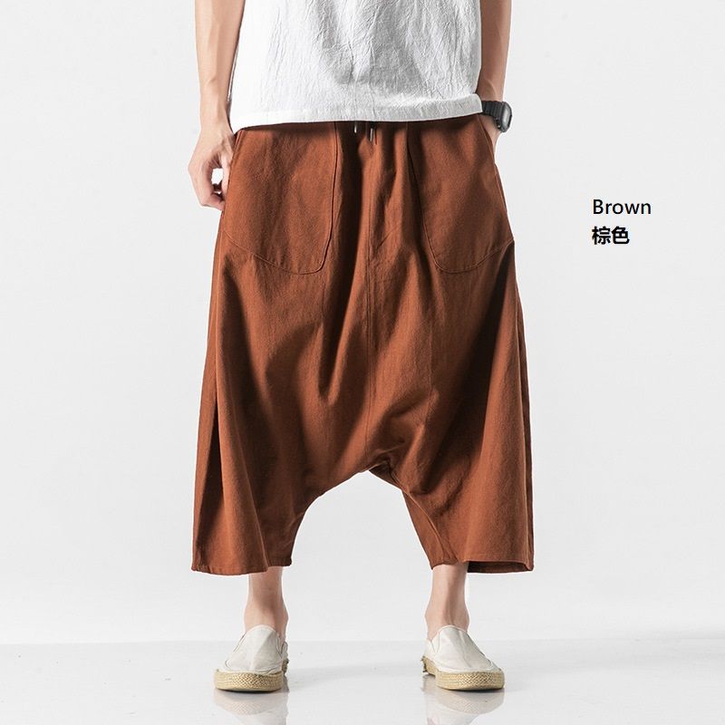 Sparrow Farm - Linnen broek met verlaagd kruis