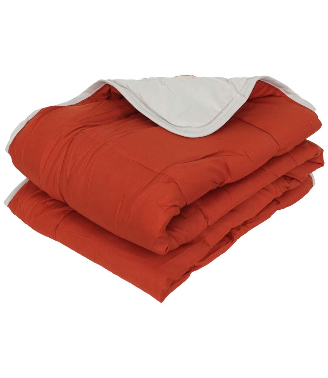 Couette été 260x240 cm COCOON BICOLORE Gingembre/Galet garnissage fibre polyester 200g/m2