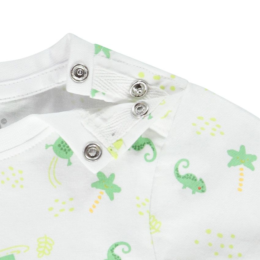 T-shirt manches courtes en jersey imprimé grenouilles pour bébé garçon - Blanc