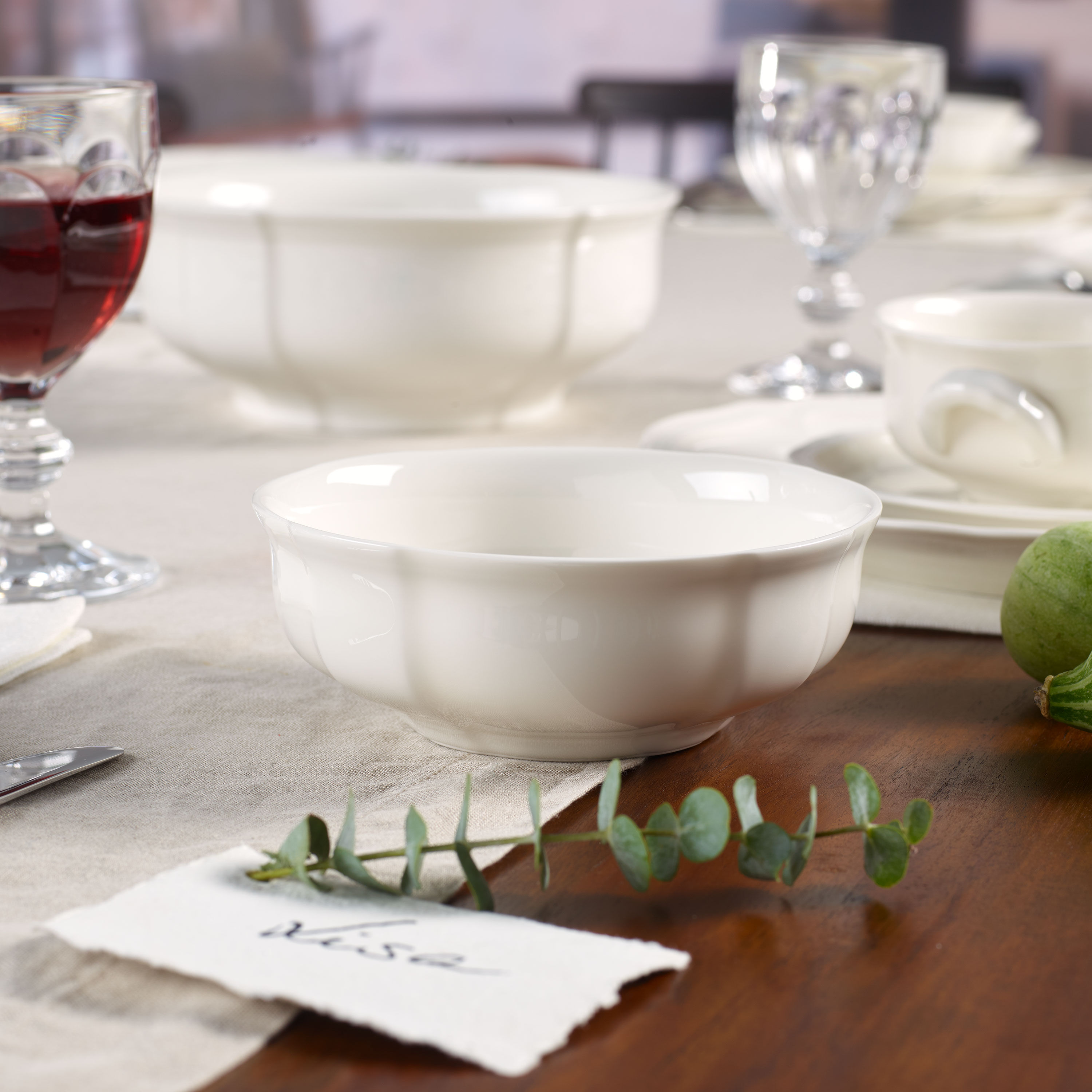 Manoir Dessert bowl White, 11.9 oz, Premium Porcelain