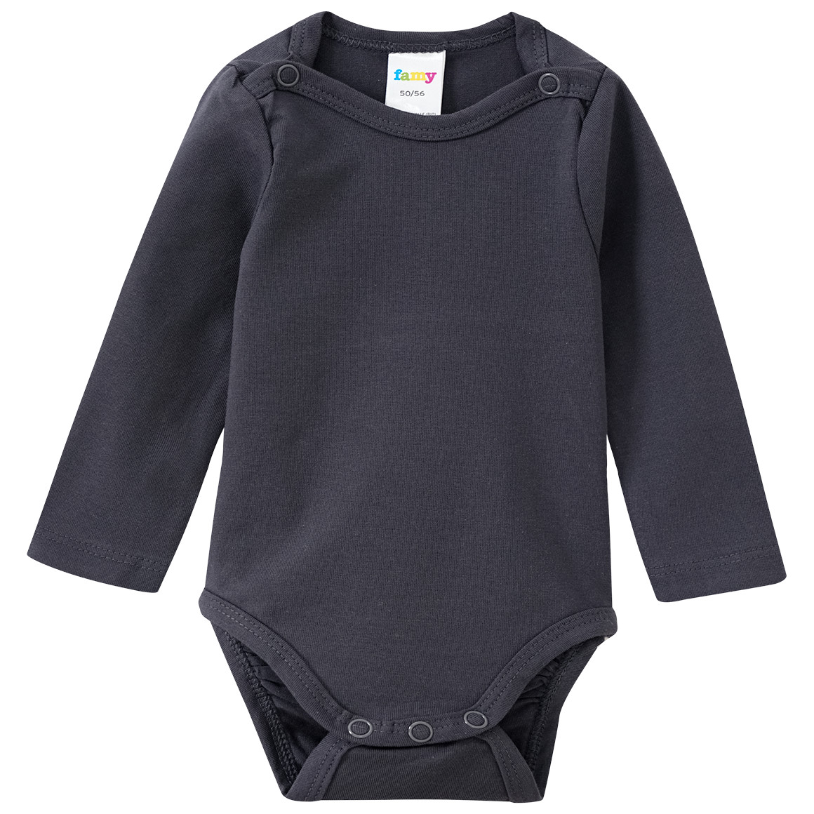 Famy 3 Baby Bodys mit Bio-Baumwolle salbei / dunkelgrau / weiss