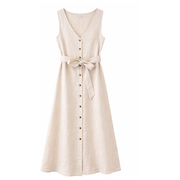 Mazine - Women's Sleeveless Linen Maxi Dress - Robe