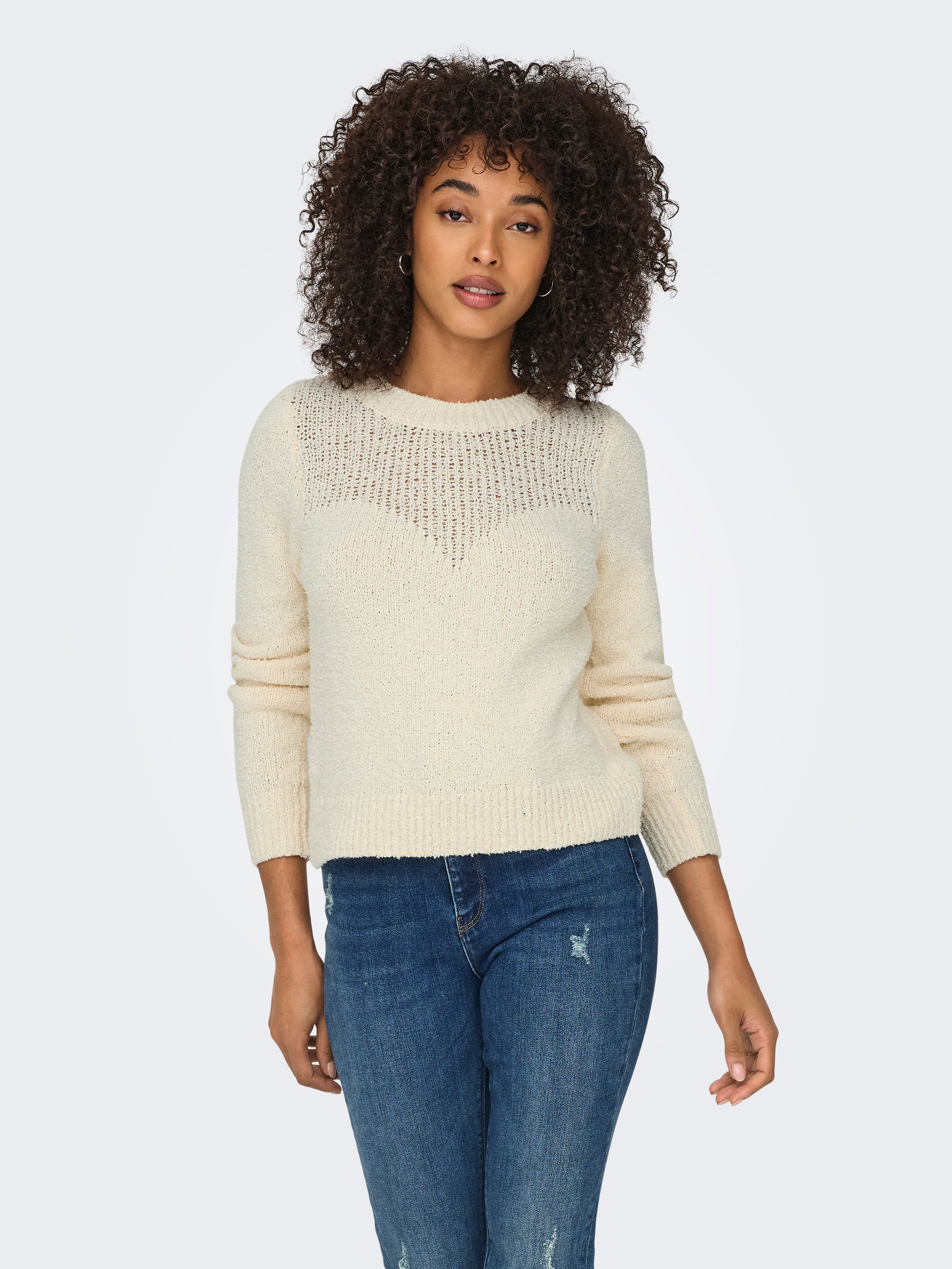 ONLEMIRA Strickpullover Ecru