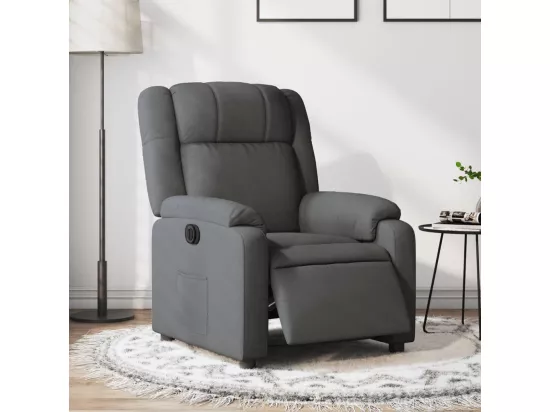 Fauteuil inclinable électrique Gris foncé Tissu