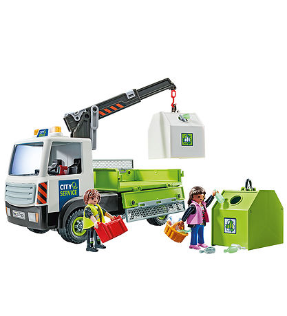 Playmobil City Action - Lastbil m. Container Til Genbrugsglas -