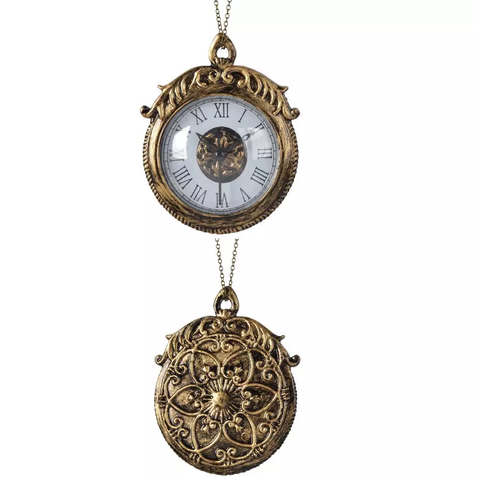 Suspension précieuse à suspendre (H13 cm) Montre rétro Bronze