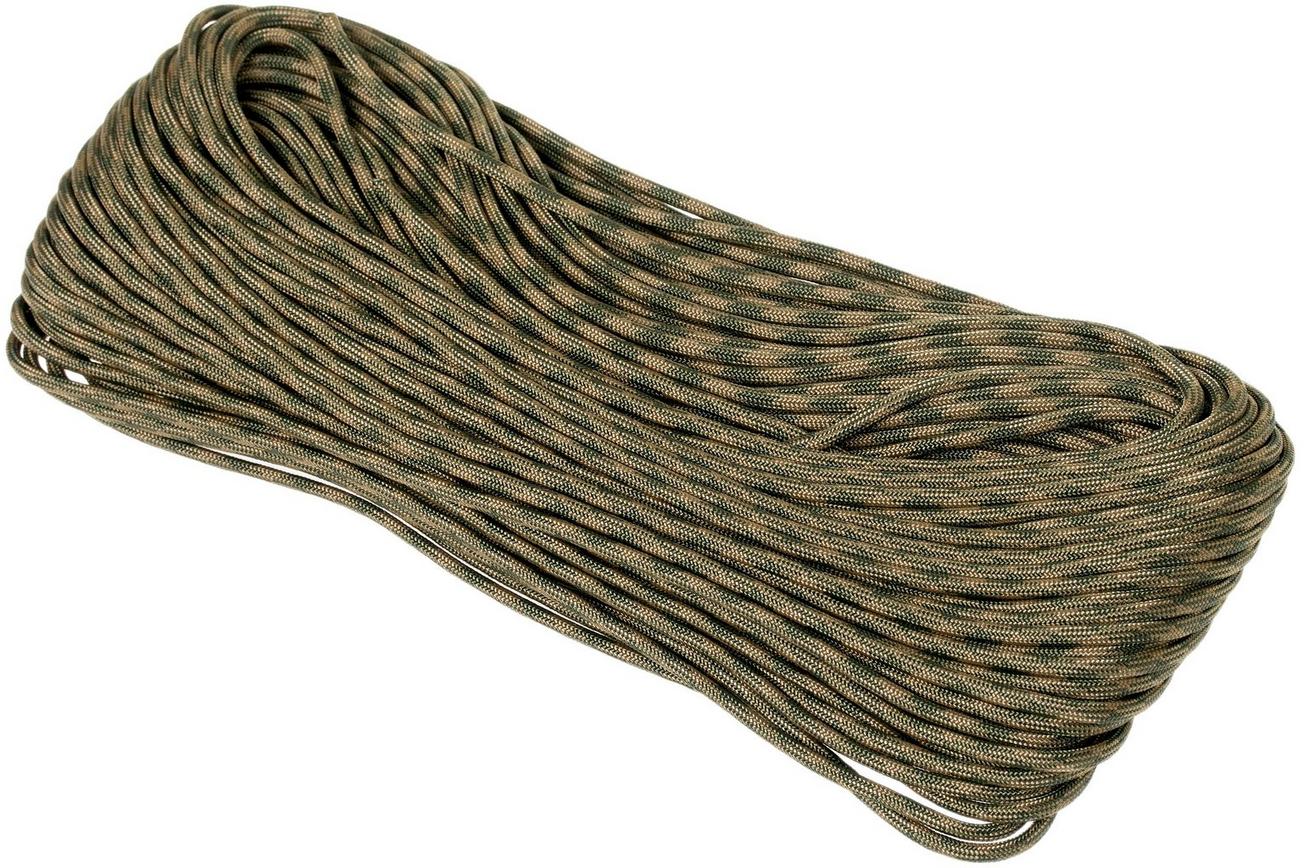 Knivesandtools 550 paracord type III, kleur: coyote & olive drab, 100 ft (30,48 m)