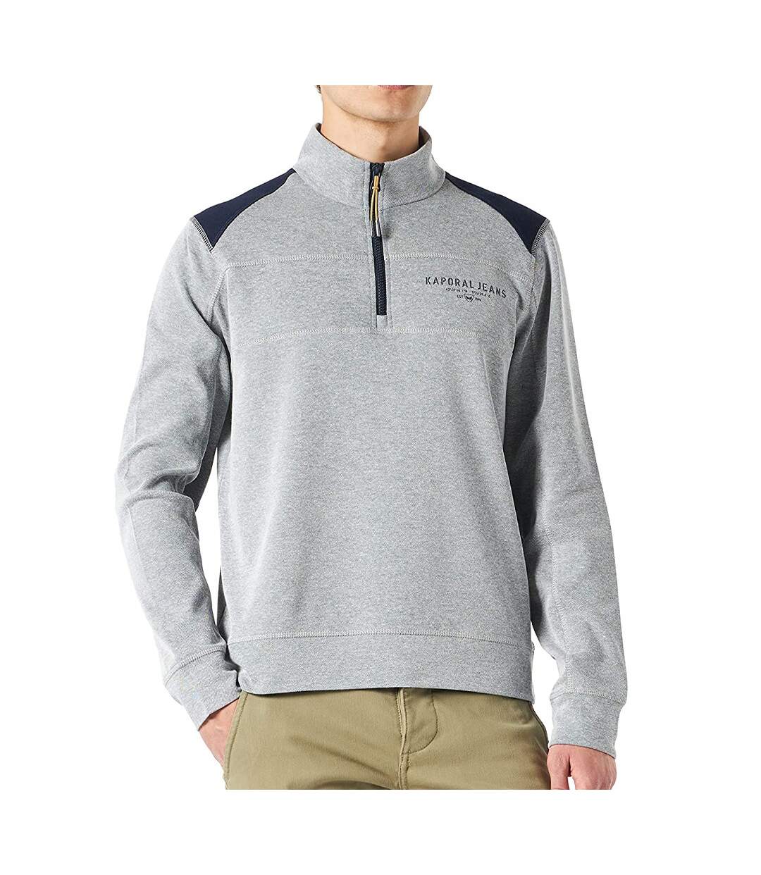 Sweat 1/4 zip Gris/Marine Homme Kaporal Volta