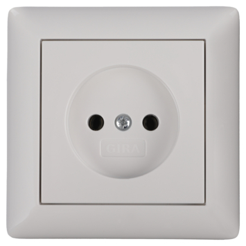 Gira ST55 inbouw enkel stopcontact wit
