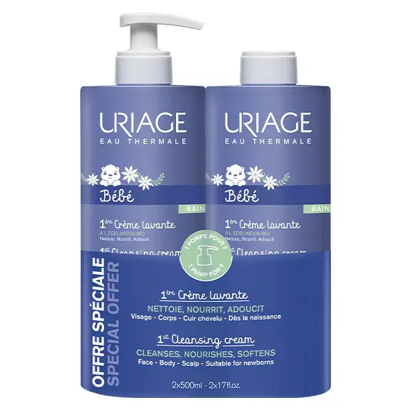 Uriage Baby Duo 1º Creme de Limpeza 2x500ml