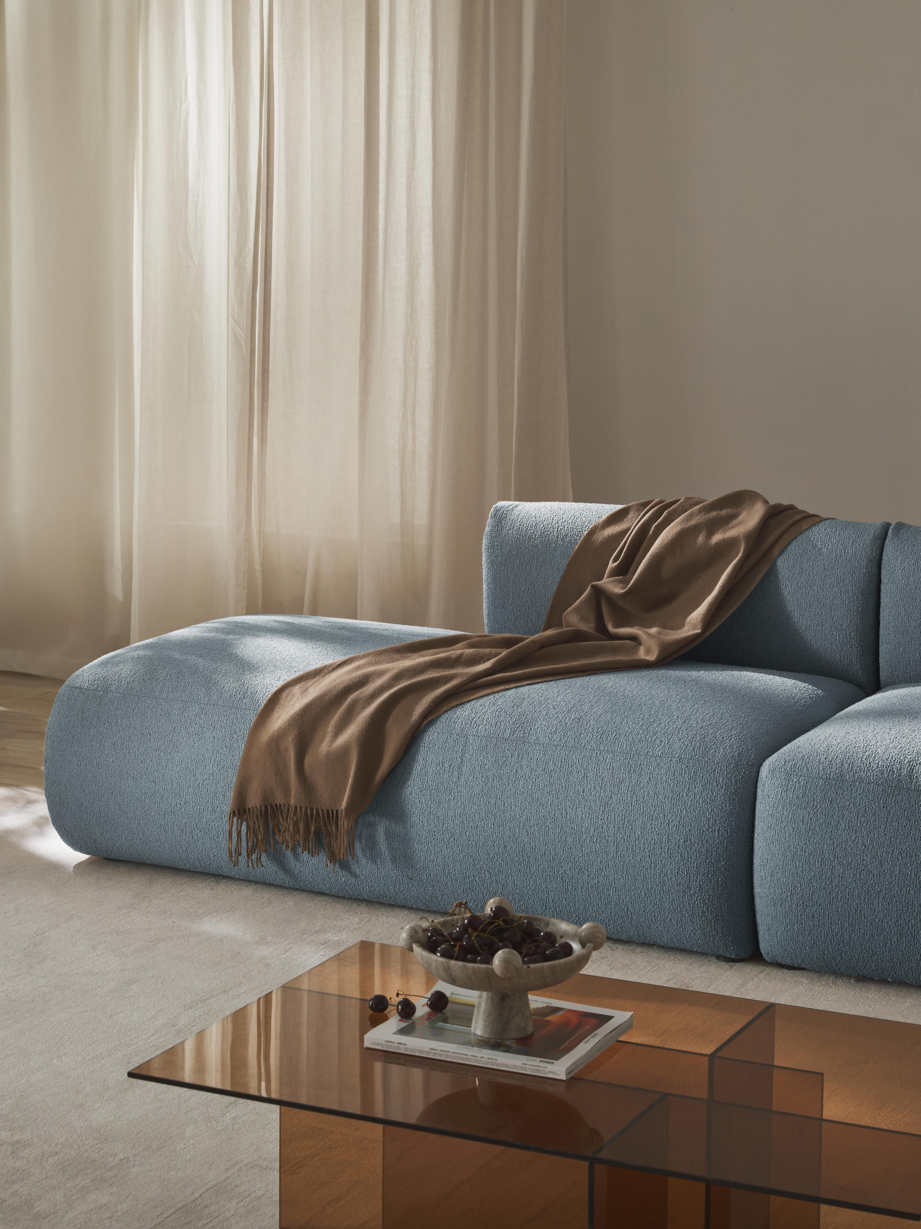 Modulaire bouclé chaise longue Sofia
