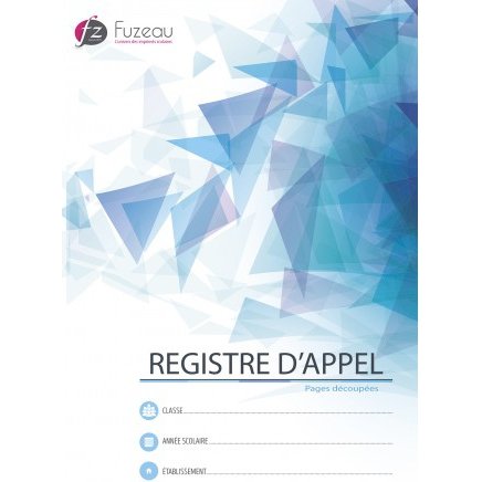 Registre appel journalier éditions fuzeau couverture 250g/m2 a4 210x297mm découpé