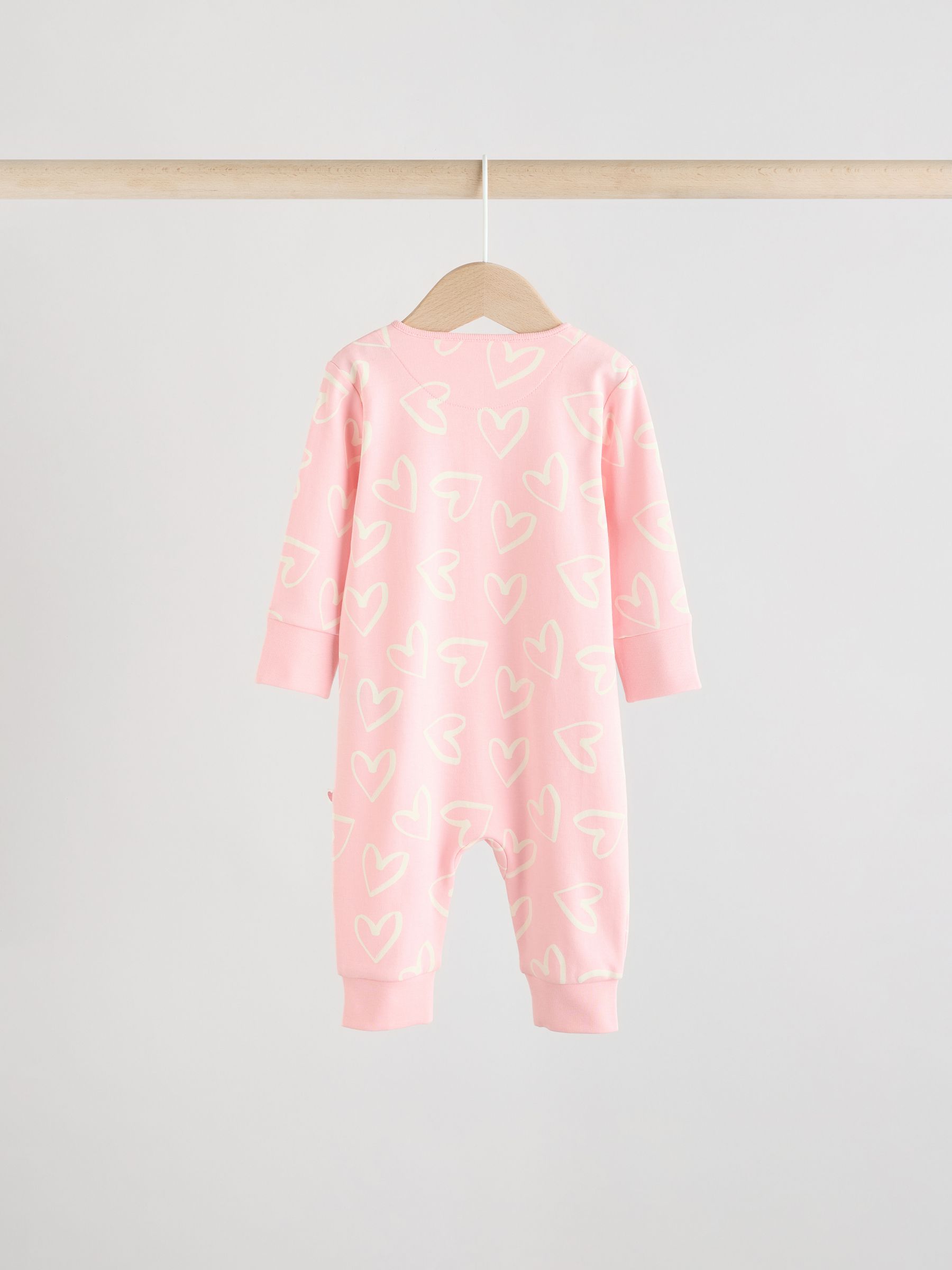 Roze - Verpakking van 4 Baby pyjama's met tweewegrits en Print (0mnd -3jr)