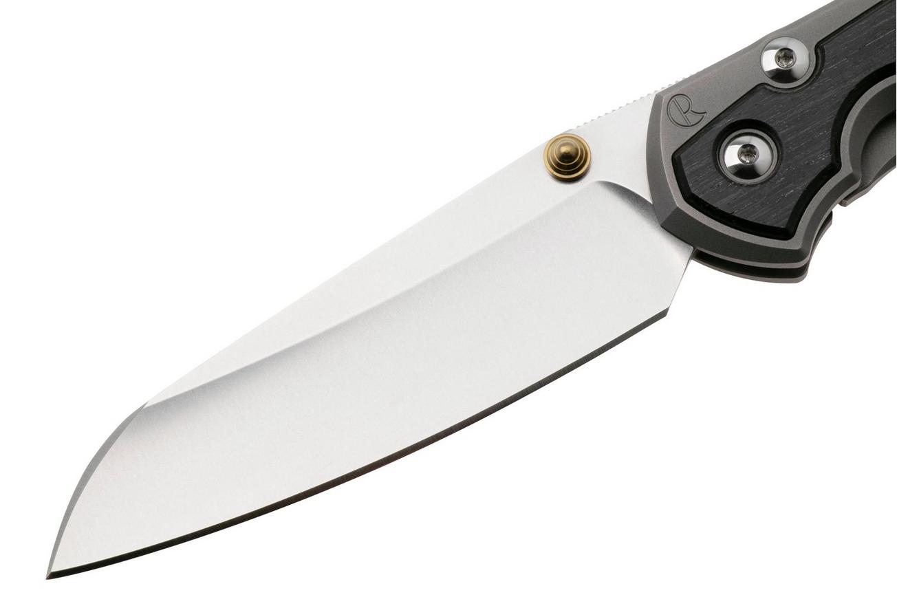 Chris Reeve Large Sebenza 31 Insingo L31-1124, Stonewashed CPM MagnaCut, Sand Blasted Titanium, Bog Oak Inlay zakmes