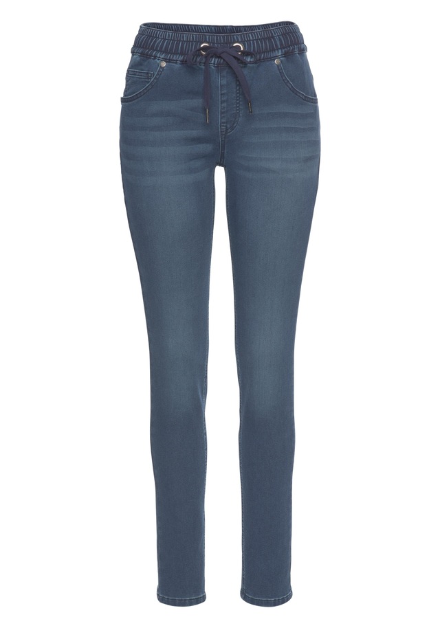 Arizona Stretch-Jeans , weites Bein,  normale Leibhöhe,  knöchellang,  mit Used-Waschung