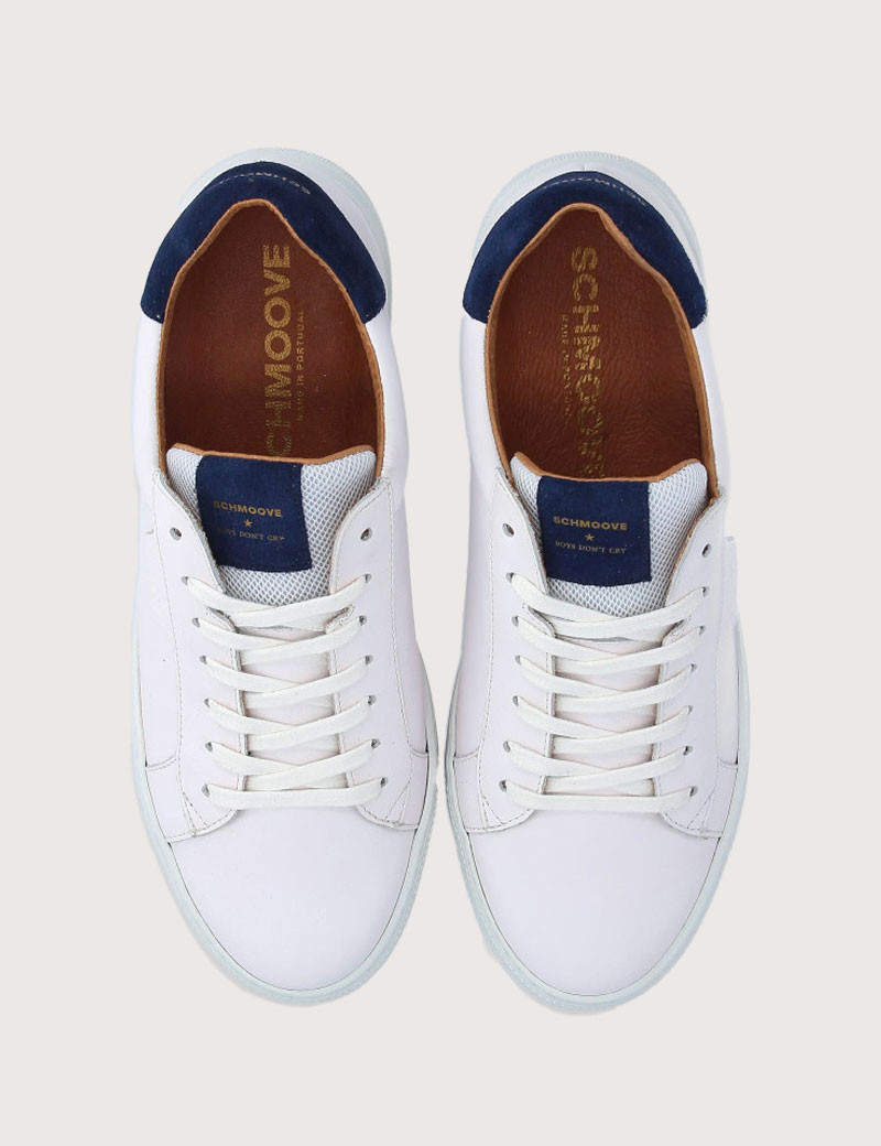 SCHMOOVE BASKETS HOMME SPARK CLAY BLANC MARINE