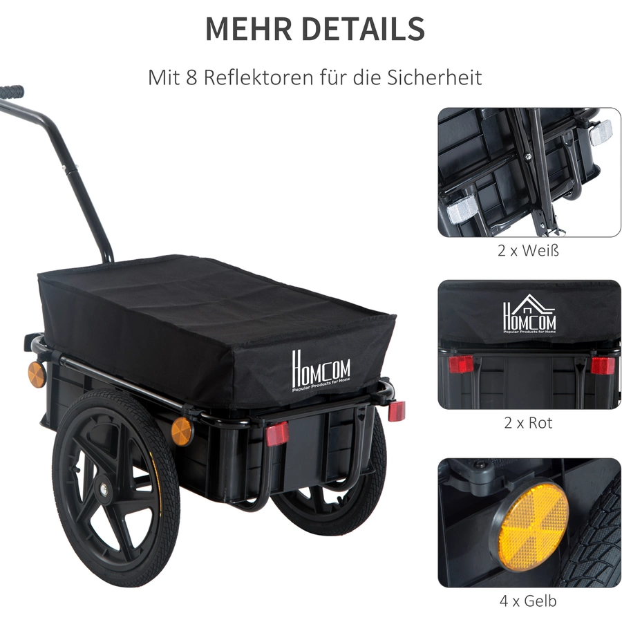 HOMCOM Lastenanhänger schwarz