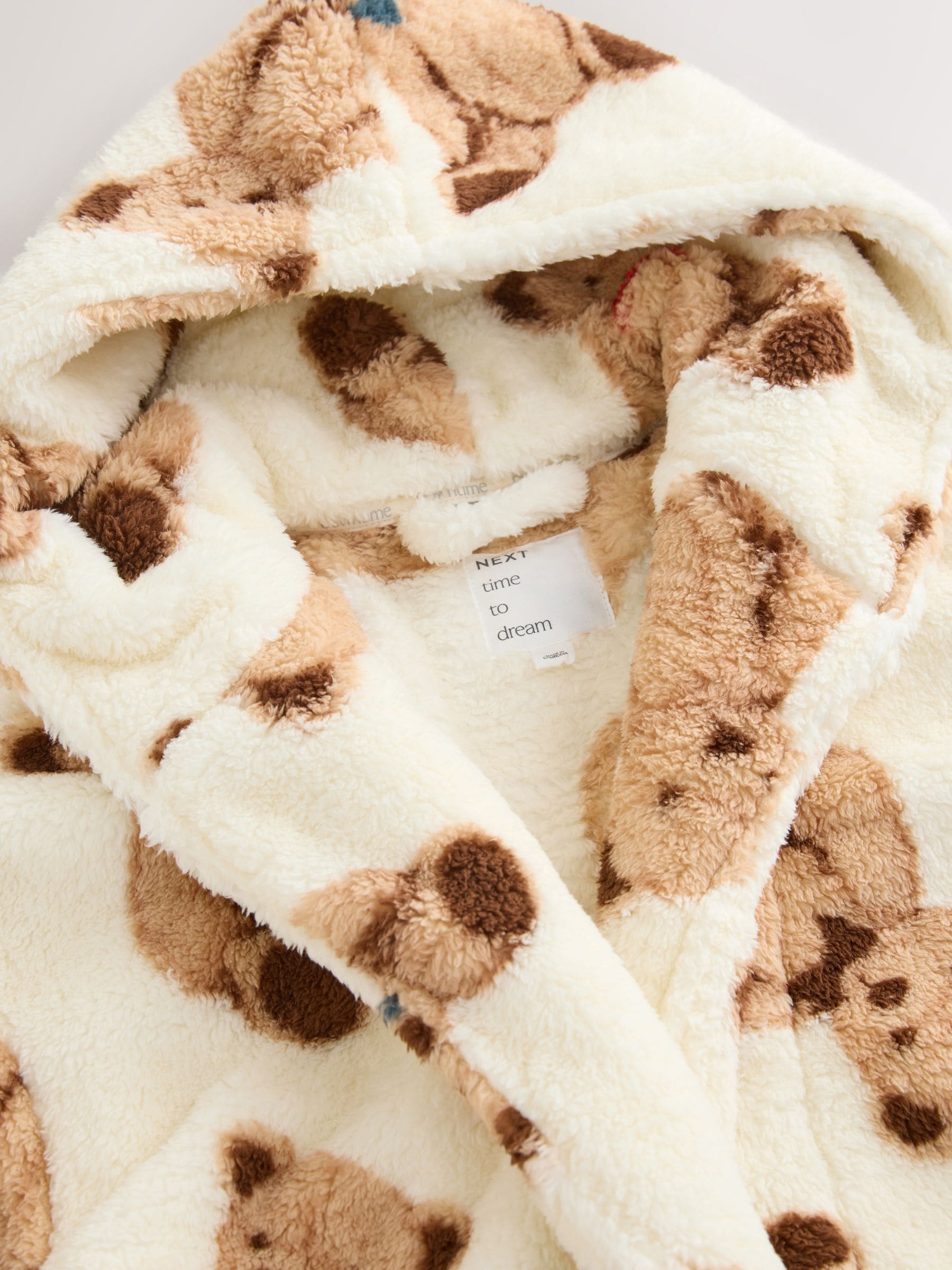 Cream Teddy Bear Print - Teddy kamerjas