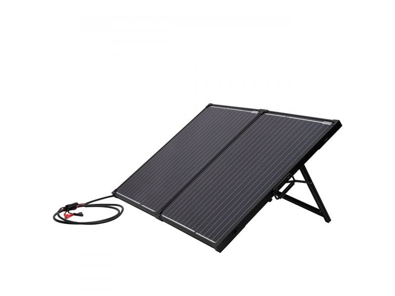 Technaxx Solarkoffer TX-214 100 W Solarkoffer mit einfacher Installation und Schnellanschluss zum umweltfreundlichen Aufladen Ihrer Batterie