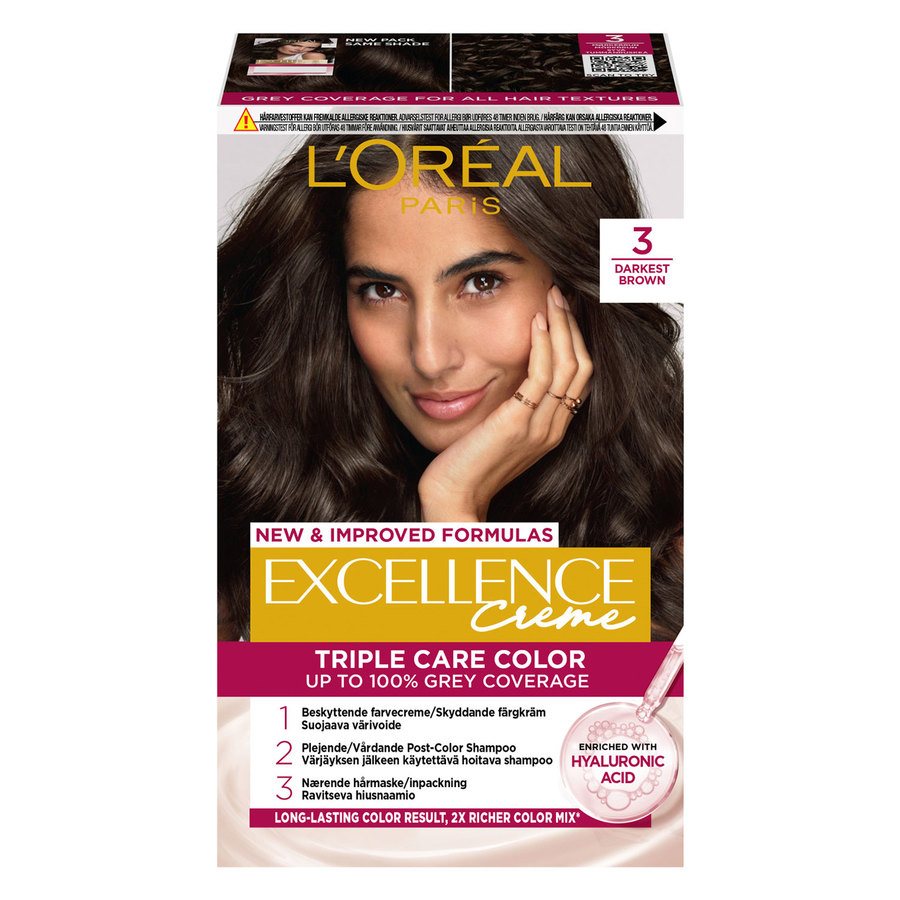 L'Oréal Paris Excellence Creme 3 Darkest Brown