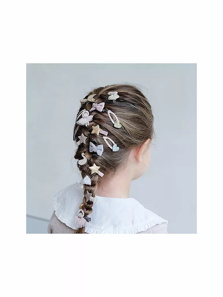 MIMI & LULA Haarspangen 5 Stück HEART MINI CLIC CLACS Swan bunt